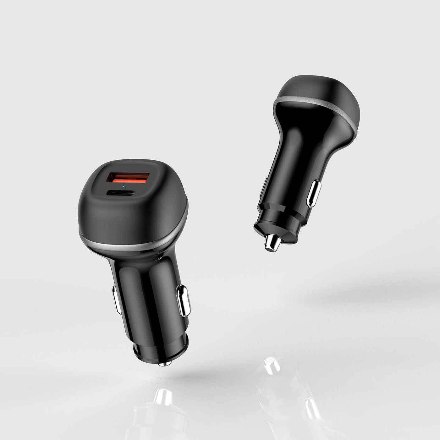 Chargeur de voiture rapide double USB-C et USB-A