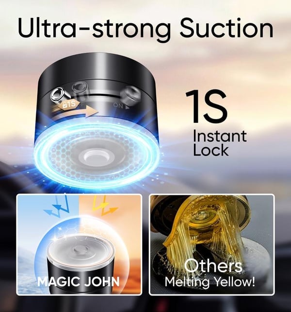 Support magnétique pour téléphone à ventouse