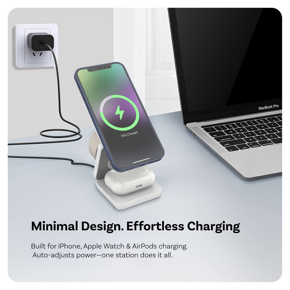 Station de recharge magnétique sans fil
