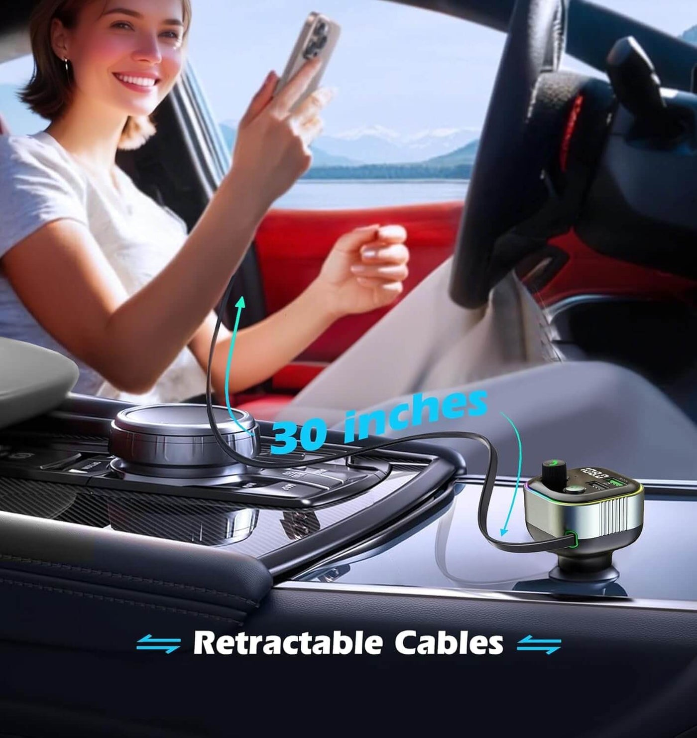 Chargeur de voiture Bluetooth FM CC01 65W max