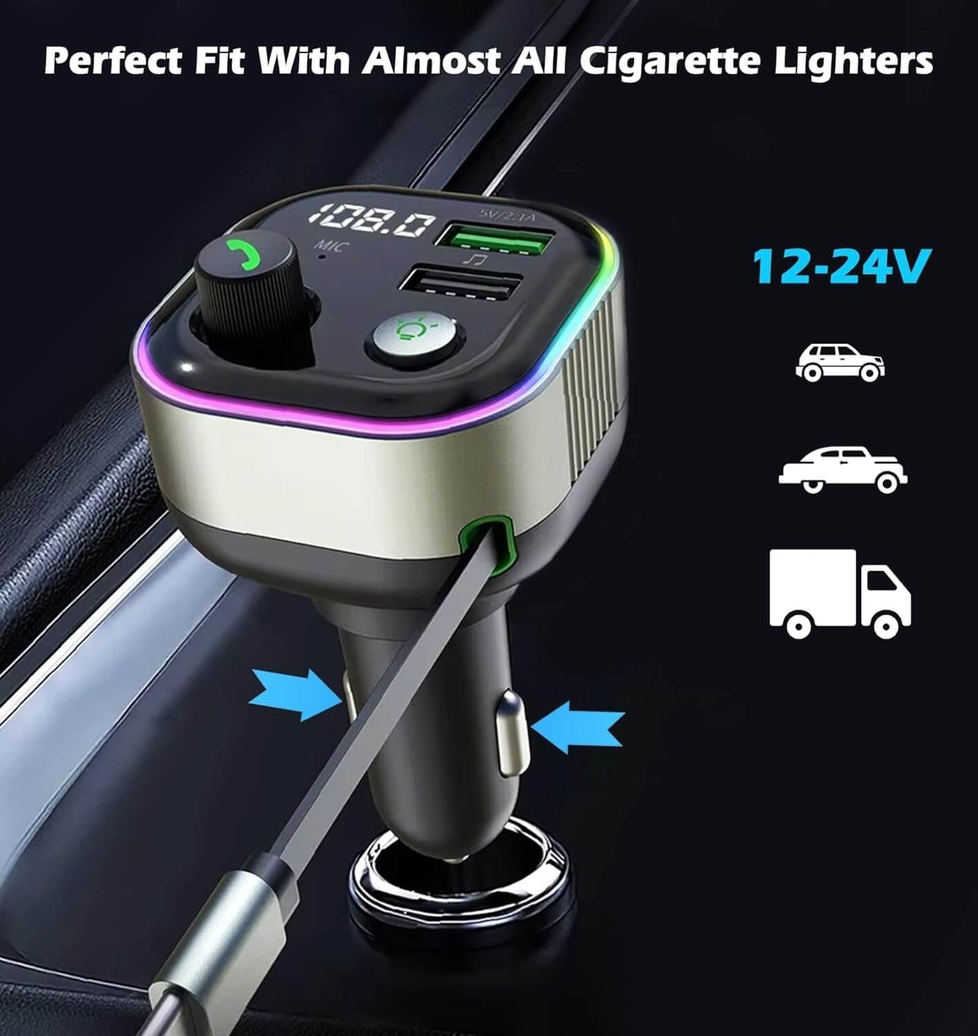 Chargeur de voiture Bluetooth FM CC01 65W max