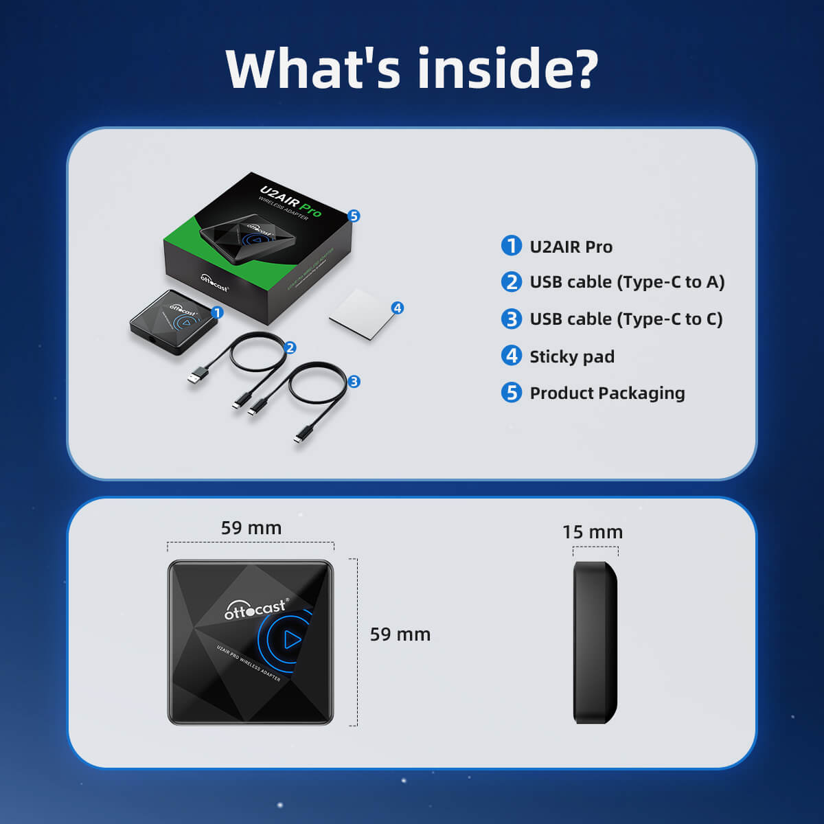 Adaptateur CarPlay sans fil U2AIR Pro