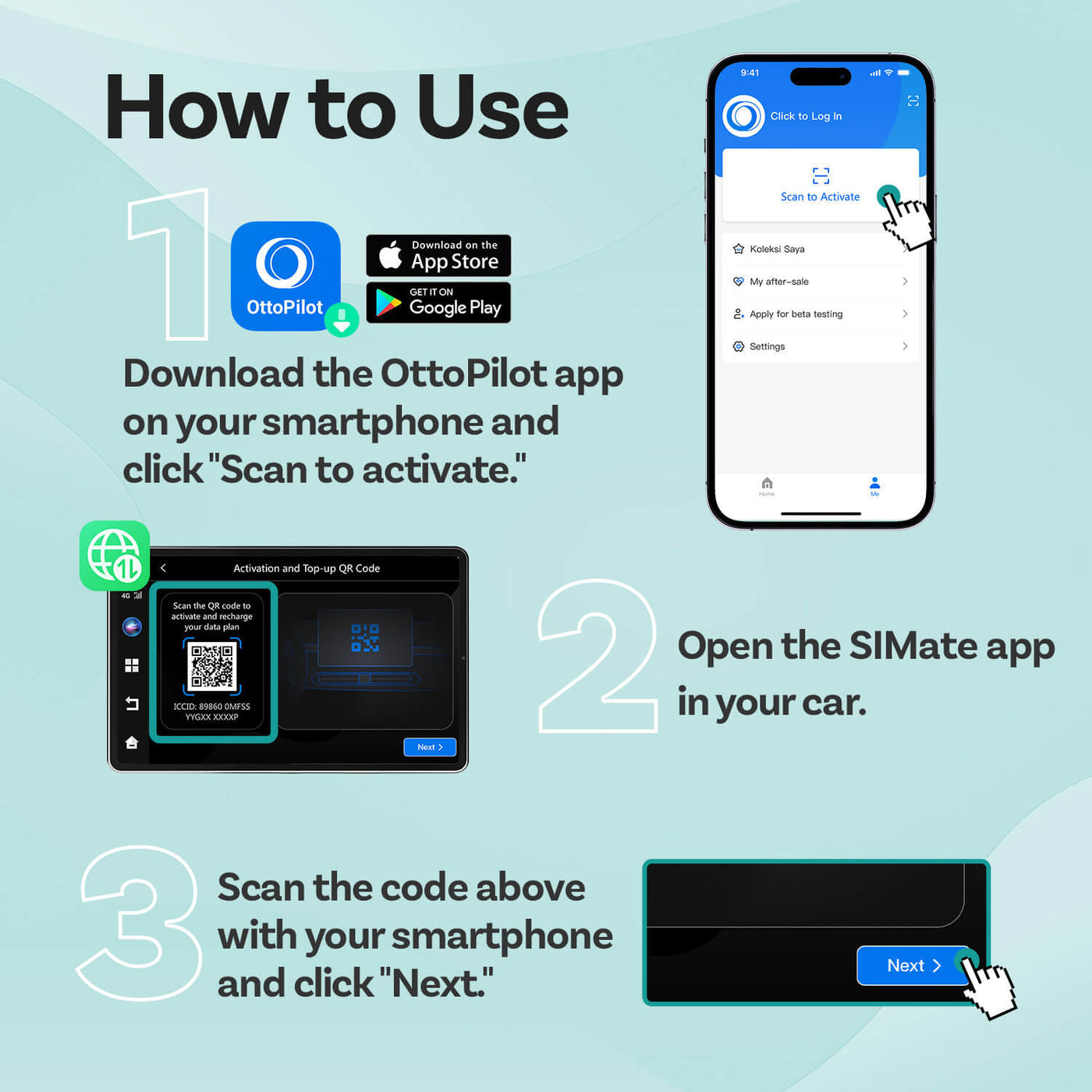 Ottocast CloudSIM - 10 Go/30 Go/60 Go/120 Go