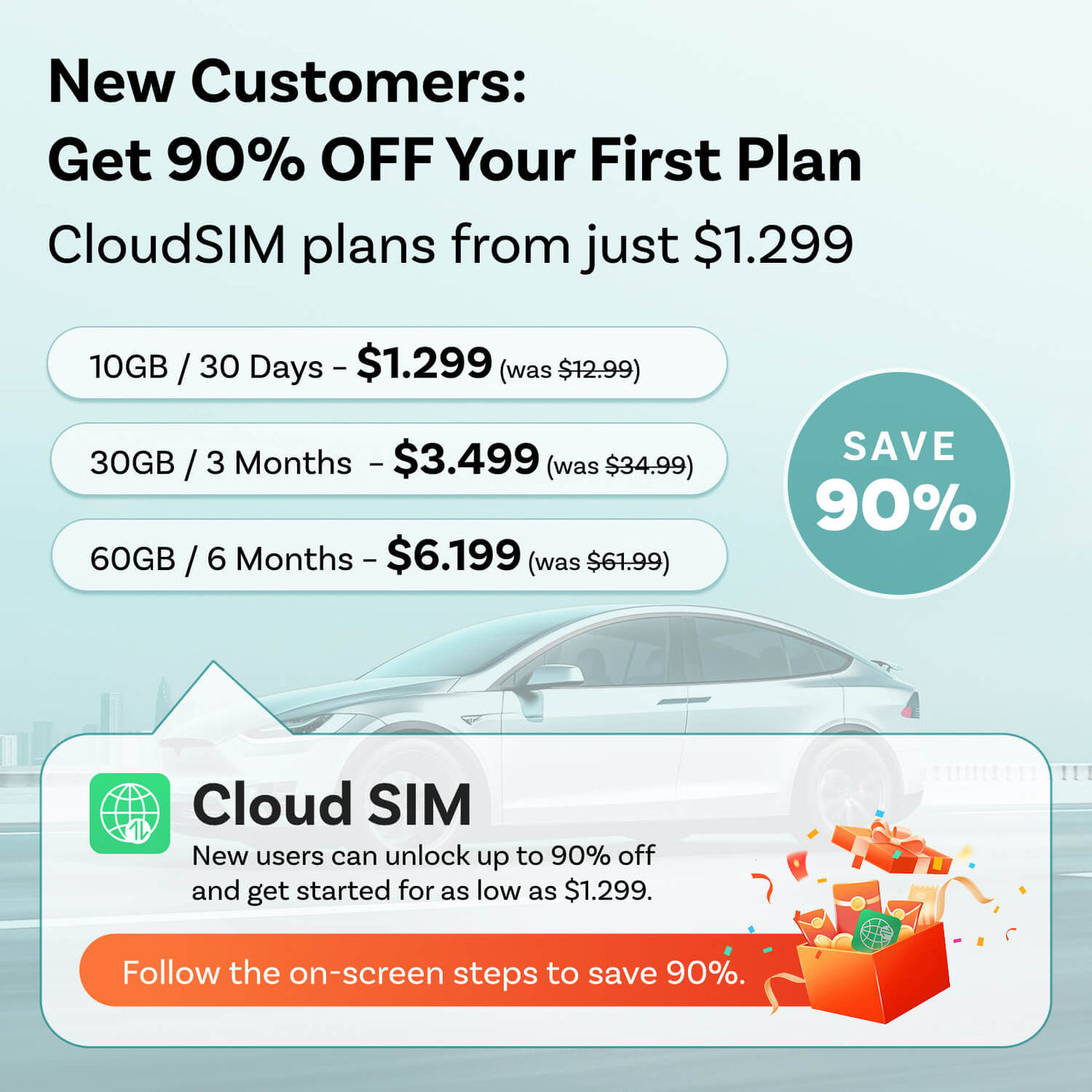 Ottocast CloudSIM - 10 Go/30 Go/60 Go/120 Go