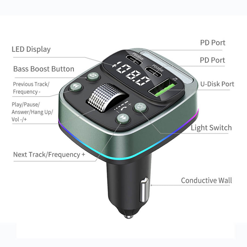 CC02 TuneBoost Bluetooth FM Car Charger Sale price$19.00