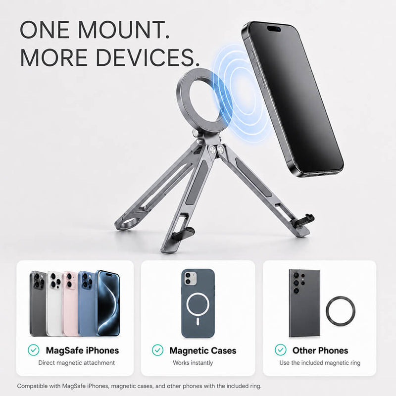 Support magnétique pour téléphone MCM02 avec mousqueton