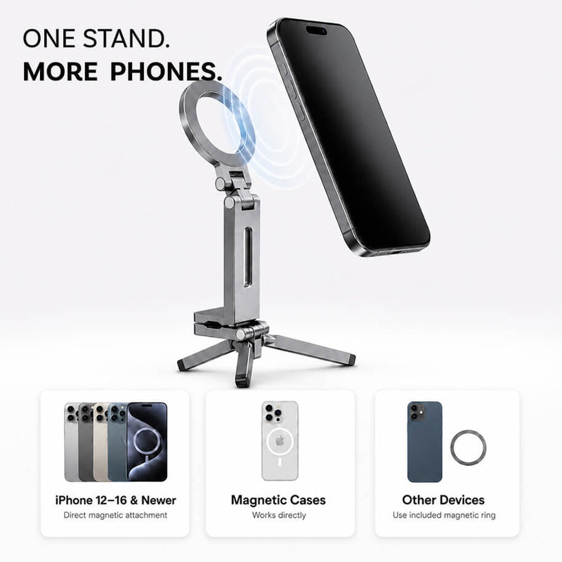 Support magnétique pliable pour téléphone MCM01