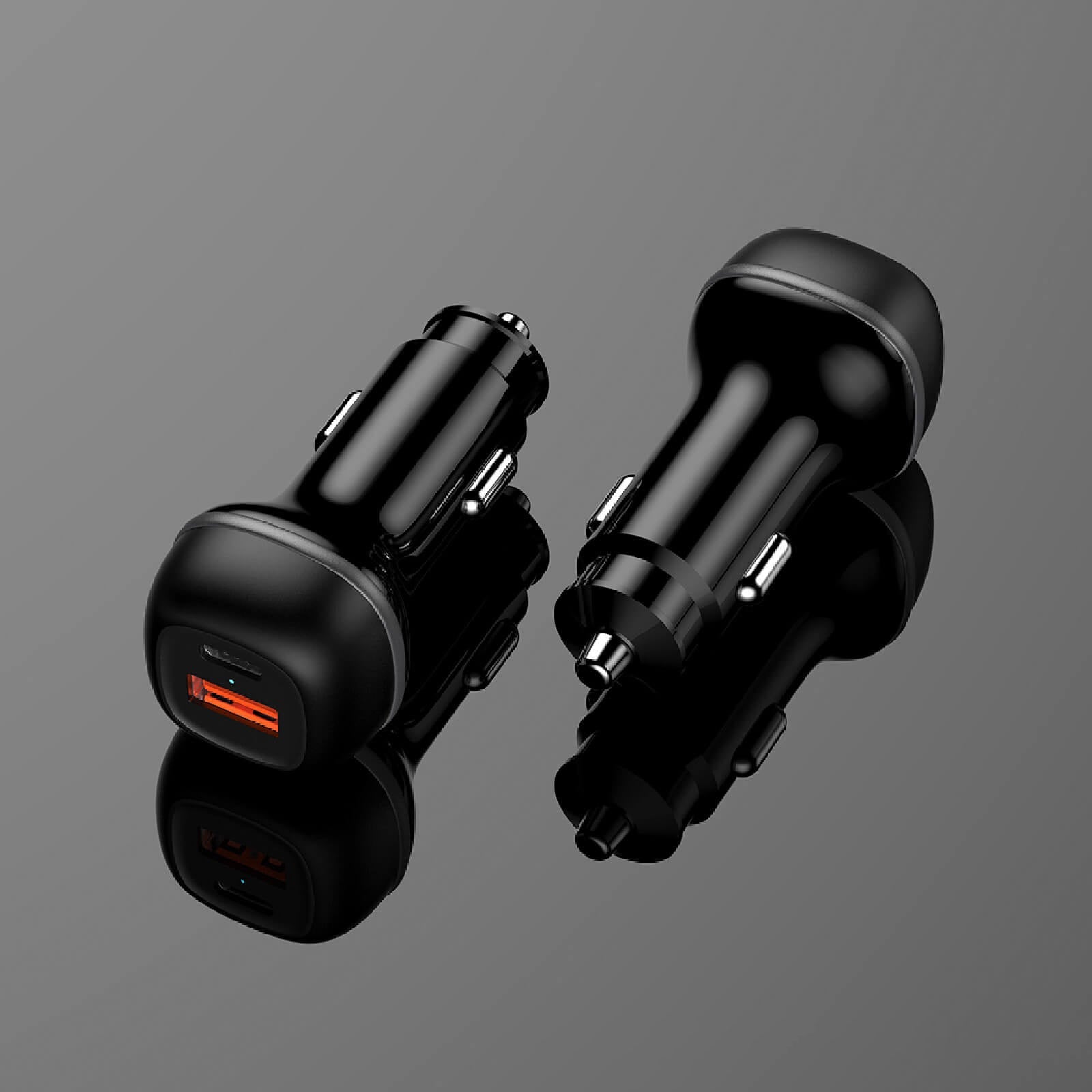 Chargeur de voiture rapide double USB-C et USB-A