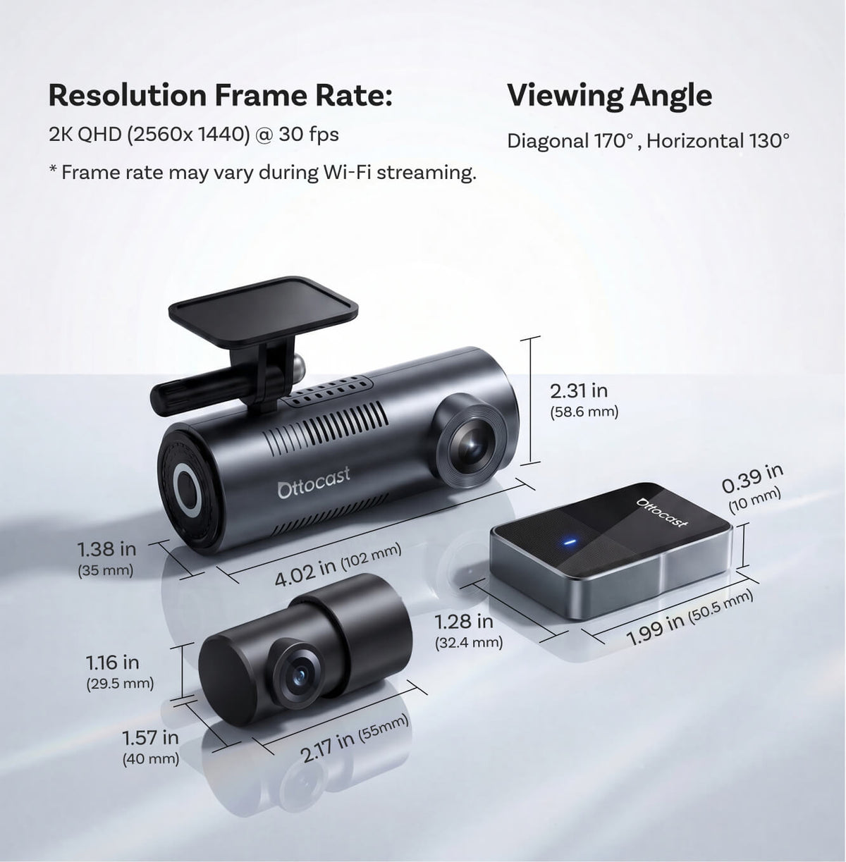 Adaptateur 3-en-1 pour caméra embarquée OttoSafe Cam