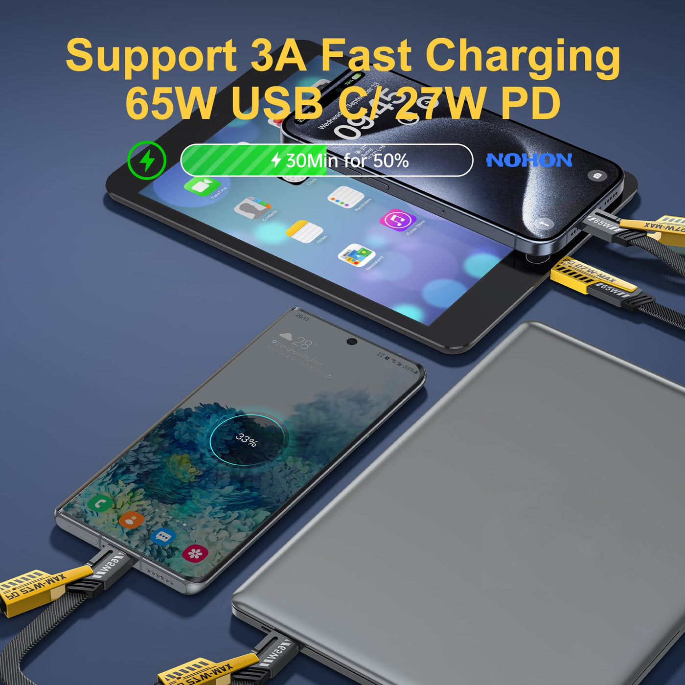 Câble de charge rapide universel 4 en 1