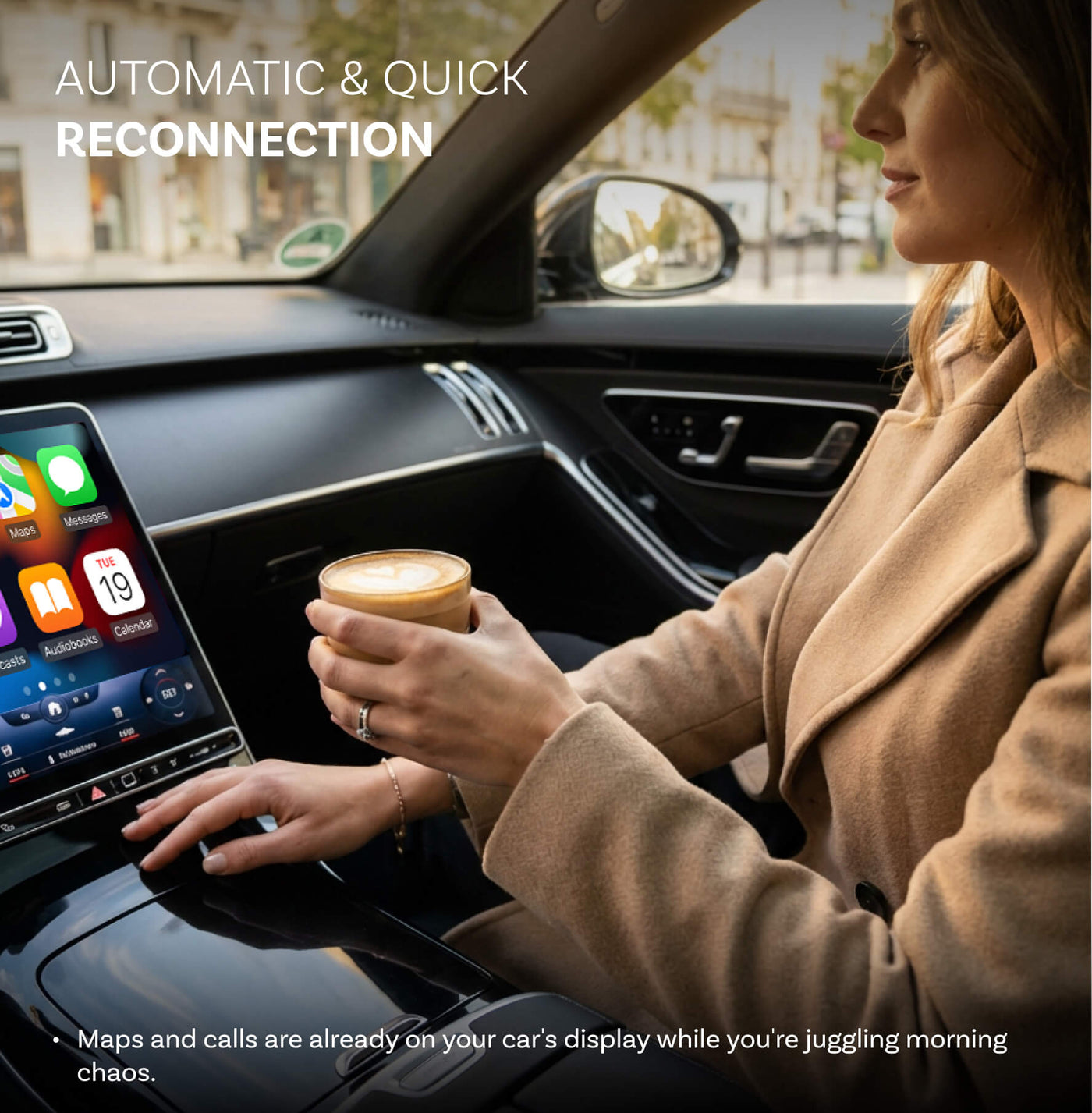 Adaptateur automatique sans fil CarPlay/Android Ottocast Mini Pico