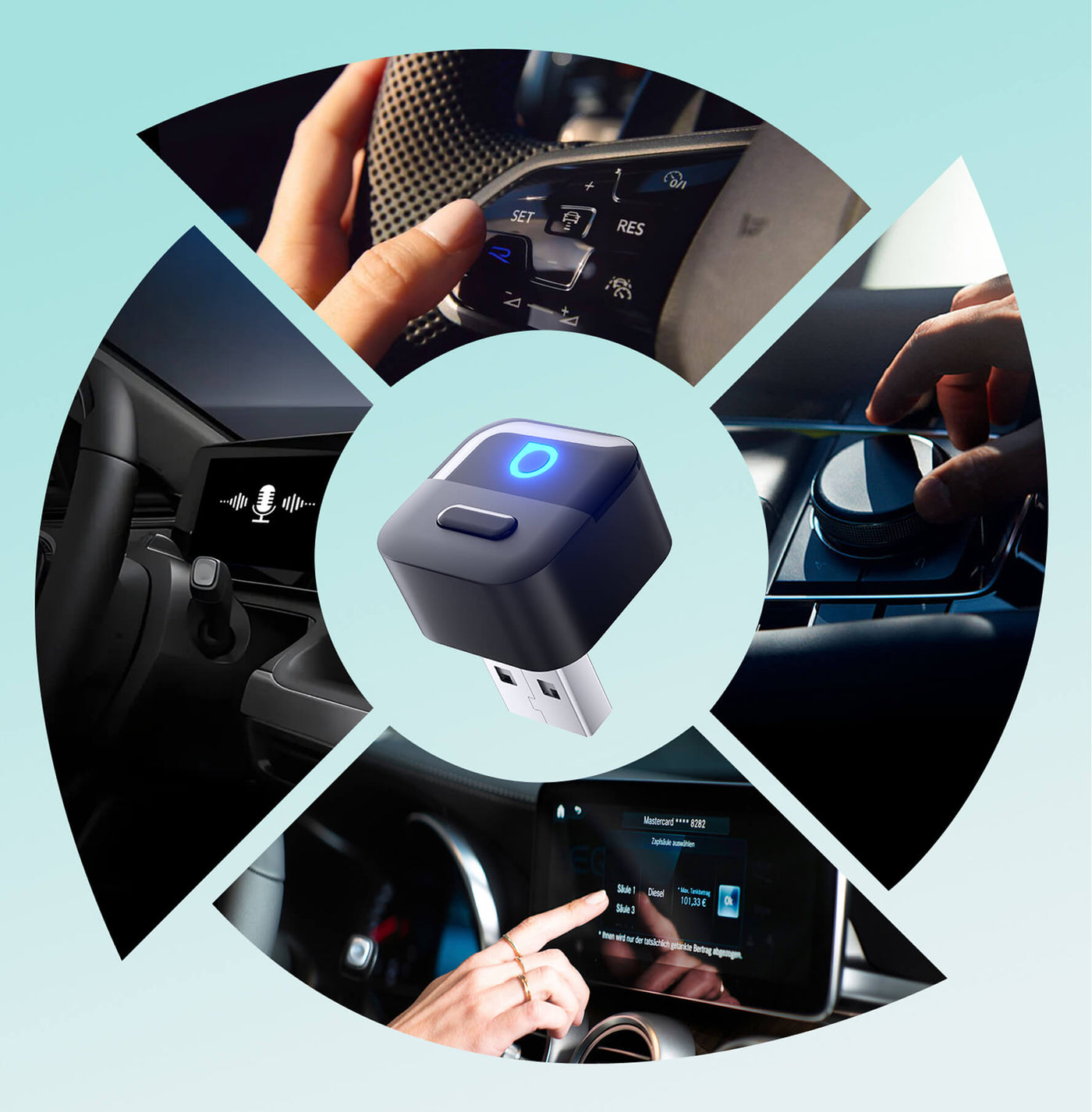 Adaptateur automatique sans fil CarPlay/Android Ottocast Mini Pico