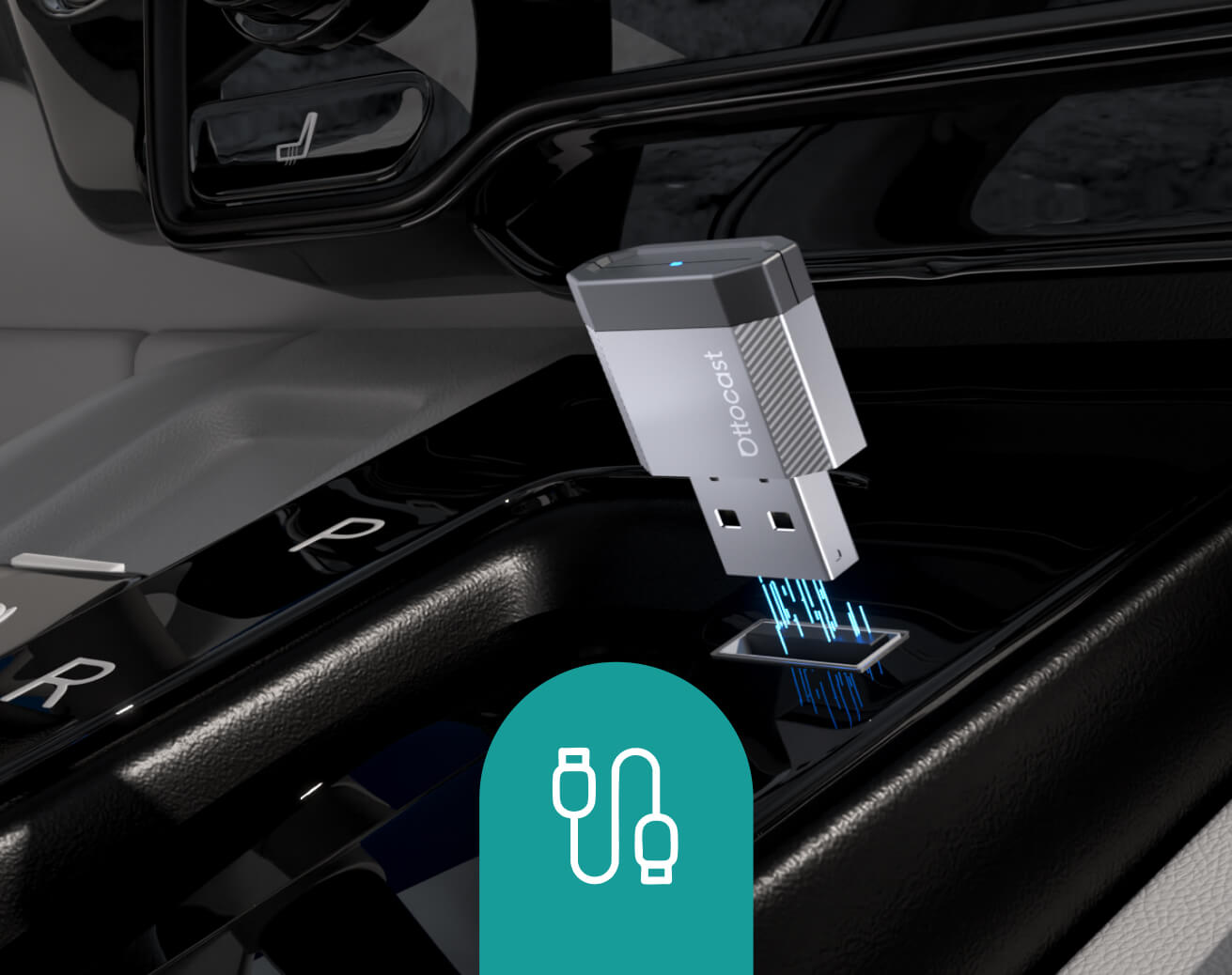 Branchez sur le port USB