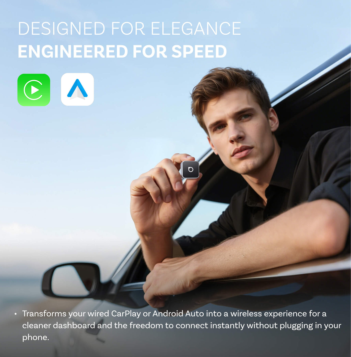 Adaptateur sans fil Ottocast Mini Cube 3.0 pour CarPlay/Android Auto