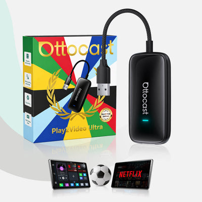 Adaptateur tout-en-un sans fil Play2Video Ultra pour CarPlay/Android Auto