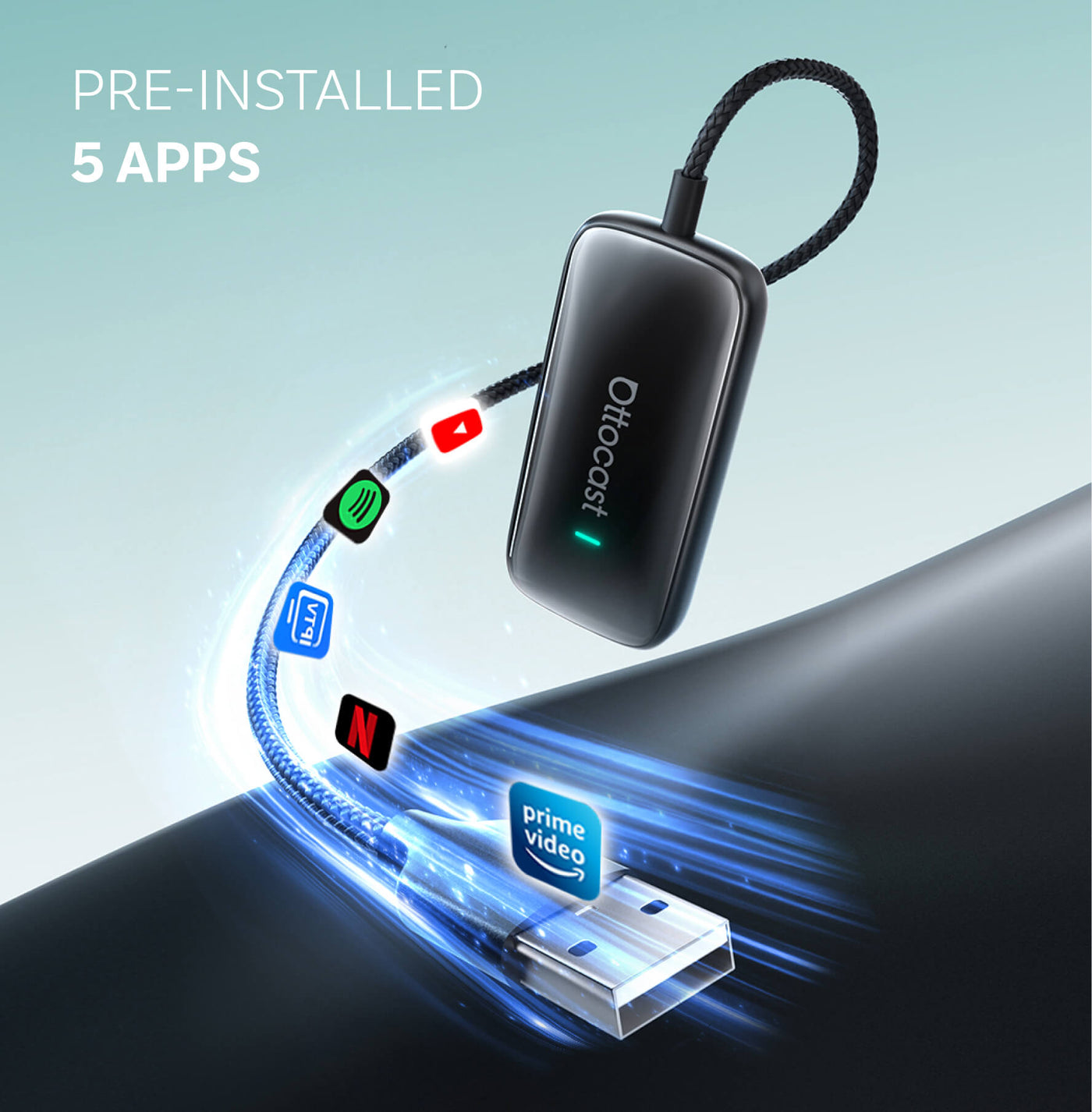 Adaptateur tout-en-un sans fil Play2Video Ultra pour CarPlay/Android Auto